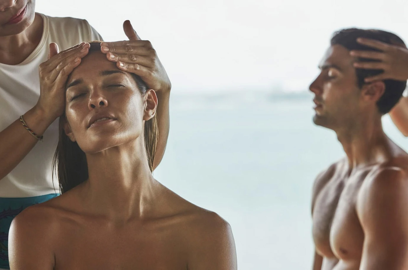 Head massage for couple in Healing Village Spa