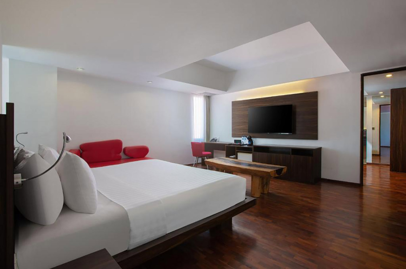 Simple, modern design of bedroom in The Bene Hotel