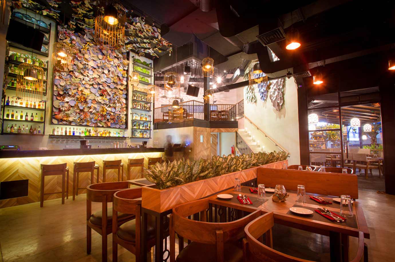 Interior in the Spice Mantraa Indian Cuisine