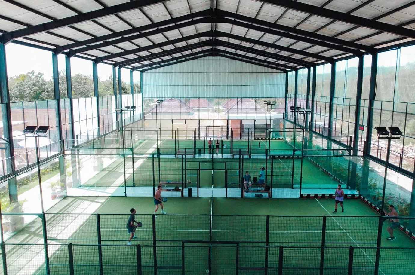 Three padel coourts in Island Padel Bali