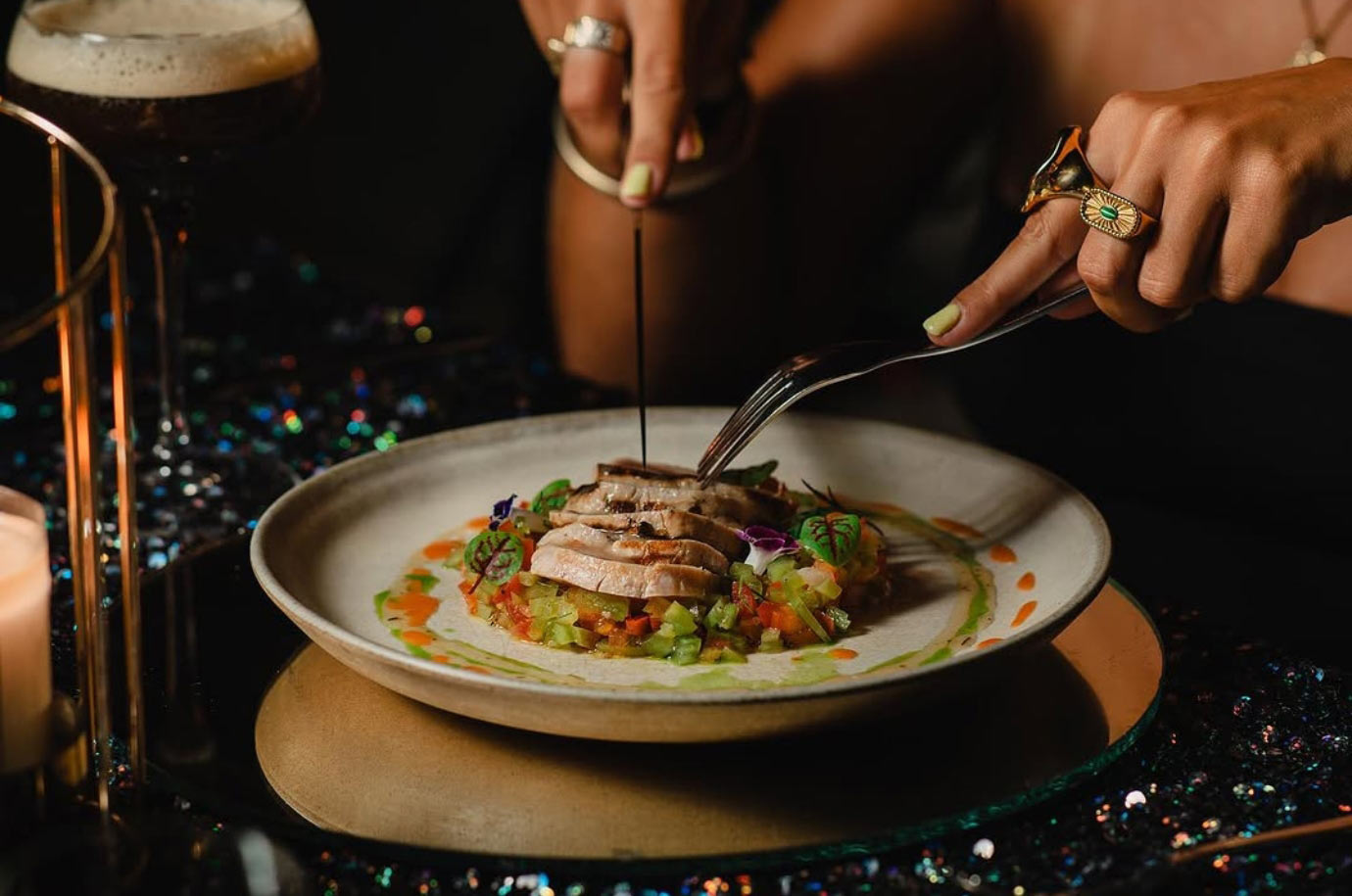 Dinner from Akar restaurant in Bali