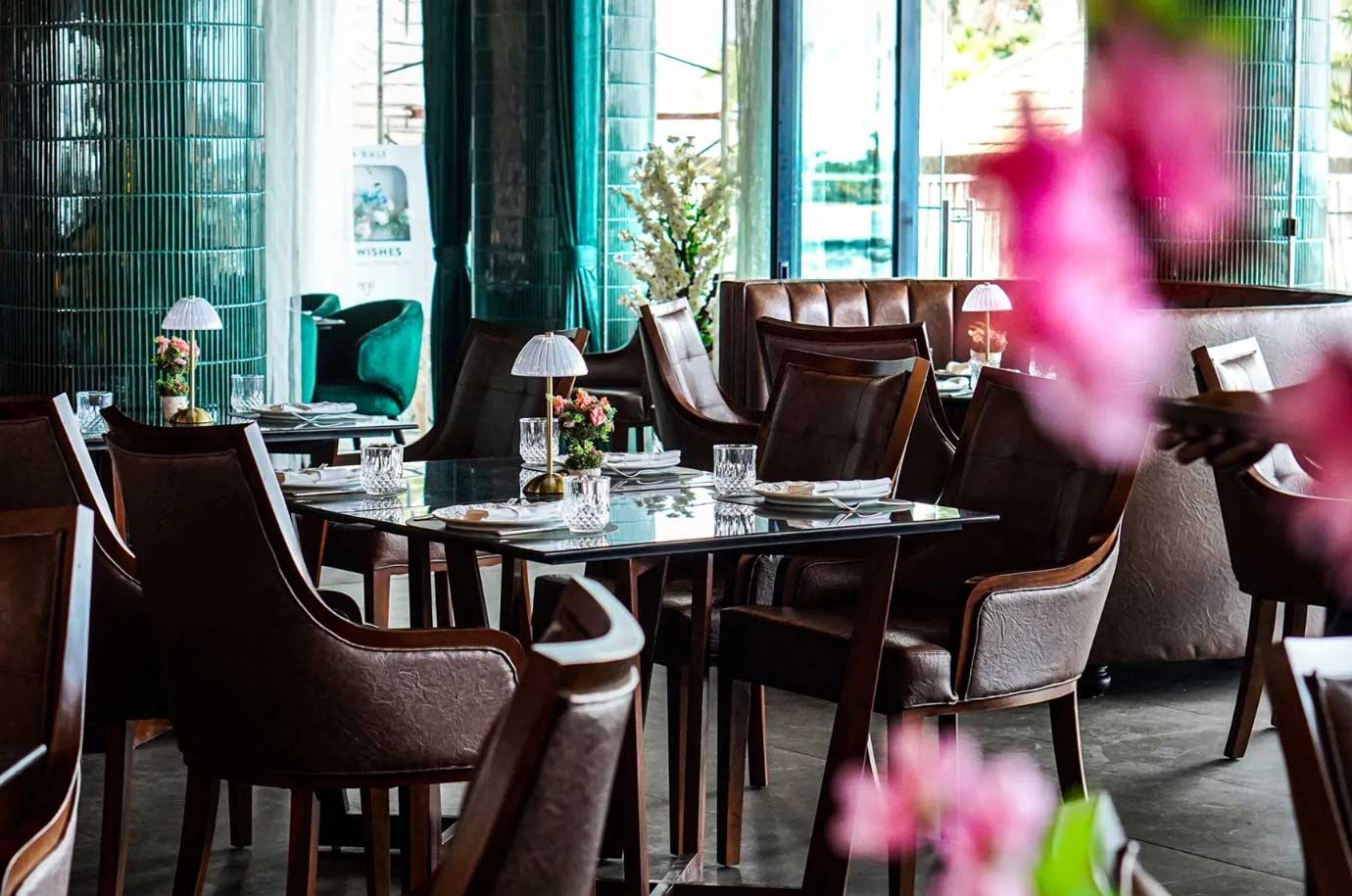 Interior of Blossom Steakhouse restaurant
