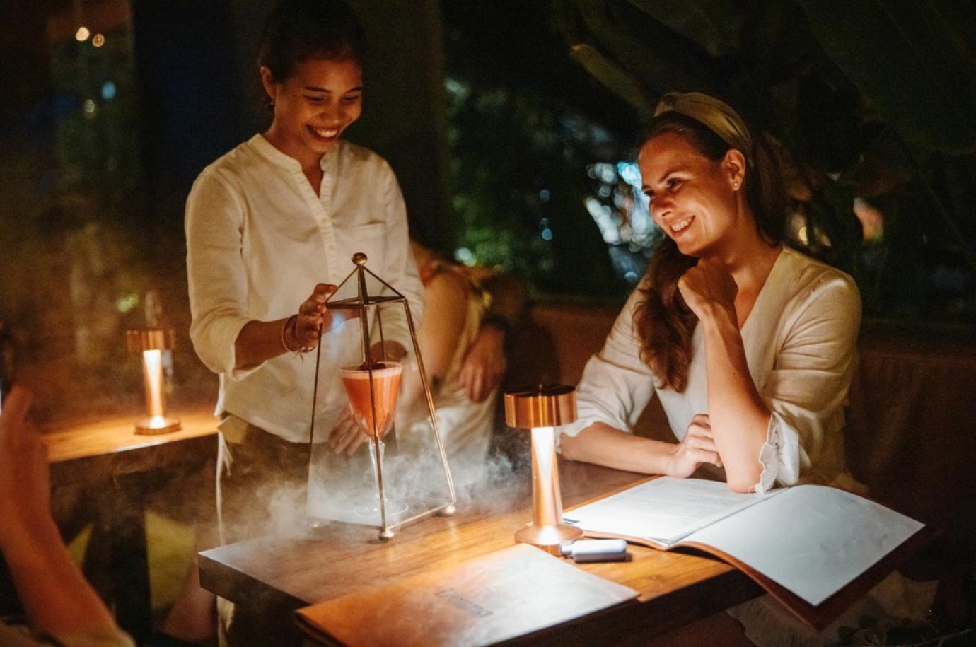 Guests in the Donna Ubud restaurant
