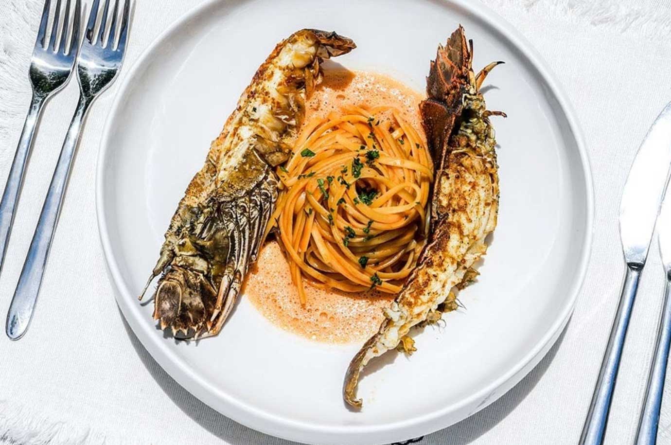 Food from Le Bleu restaurant
