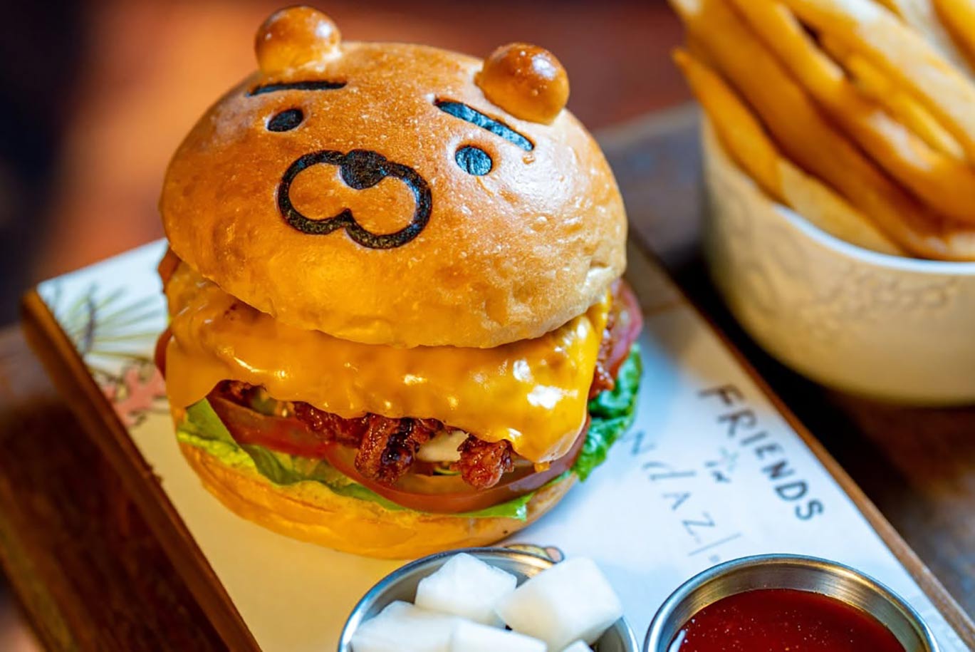 Burgers and french fries from Fisherman’s Club