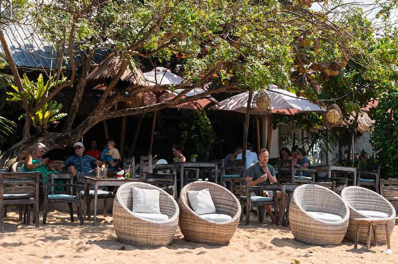 Outside of Lilla Pantai restaurant
