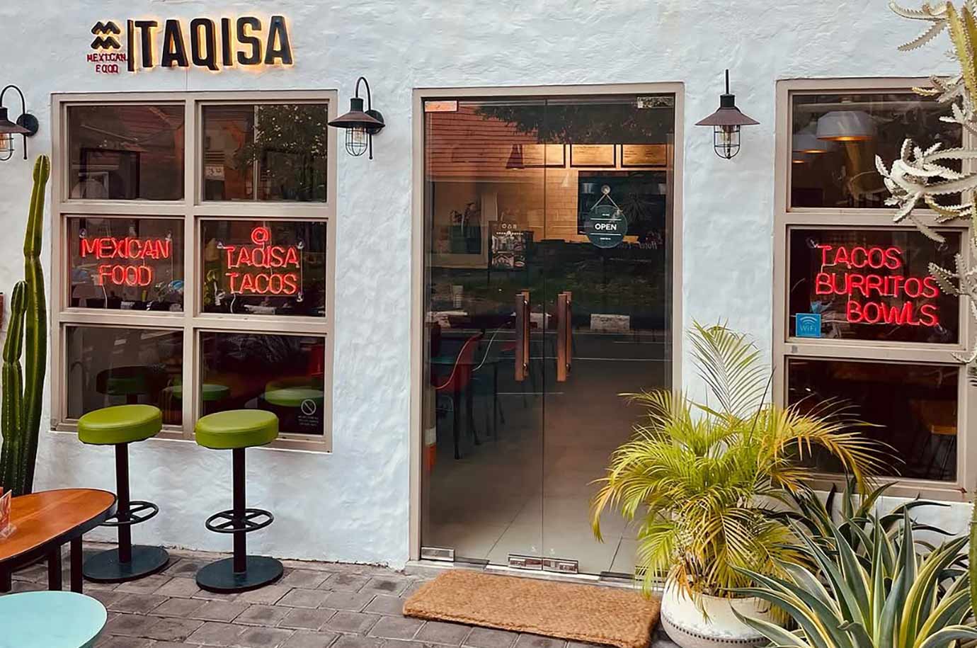 Entrance to Taqisa Mexican Food restaurant