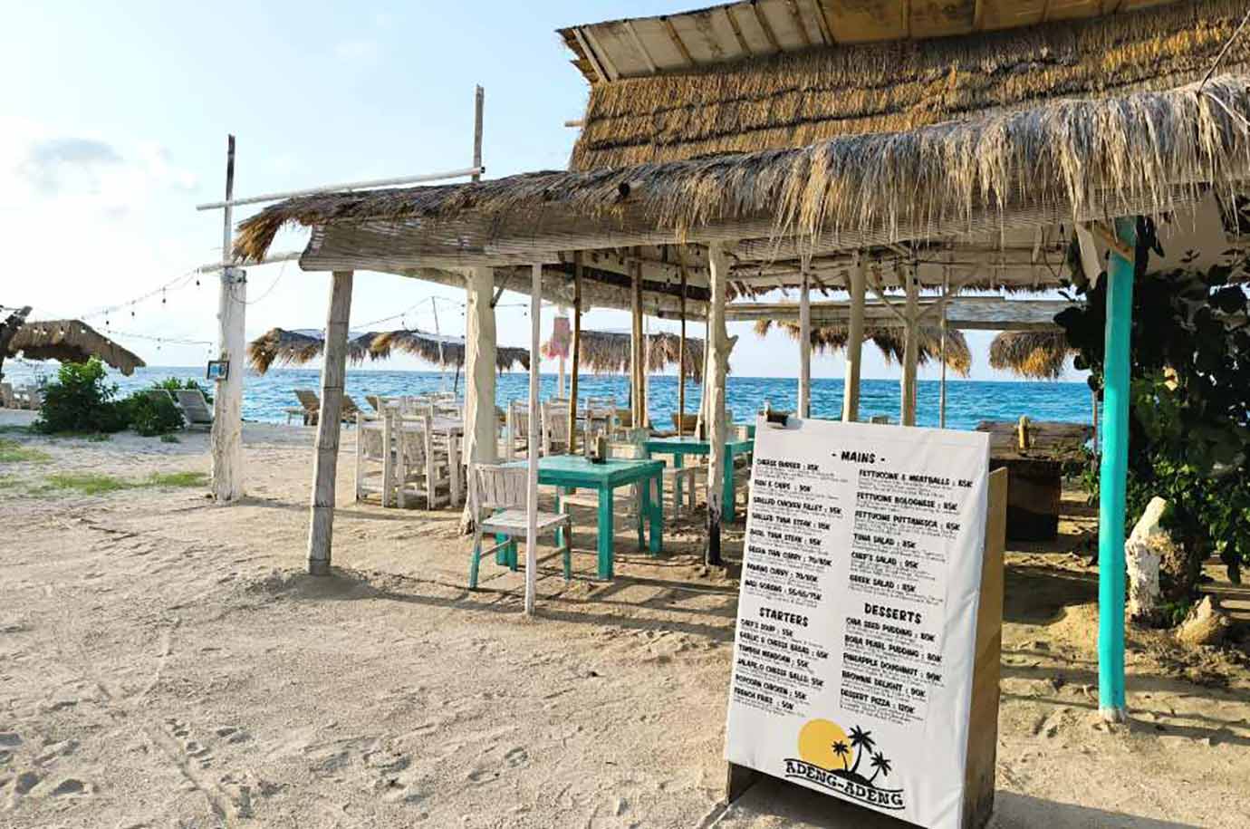 Wooden building of Adeng-Adeng Beach Restaurant and Bar