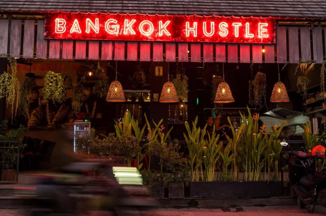 Facade of Bangkok Hustle restaurant