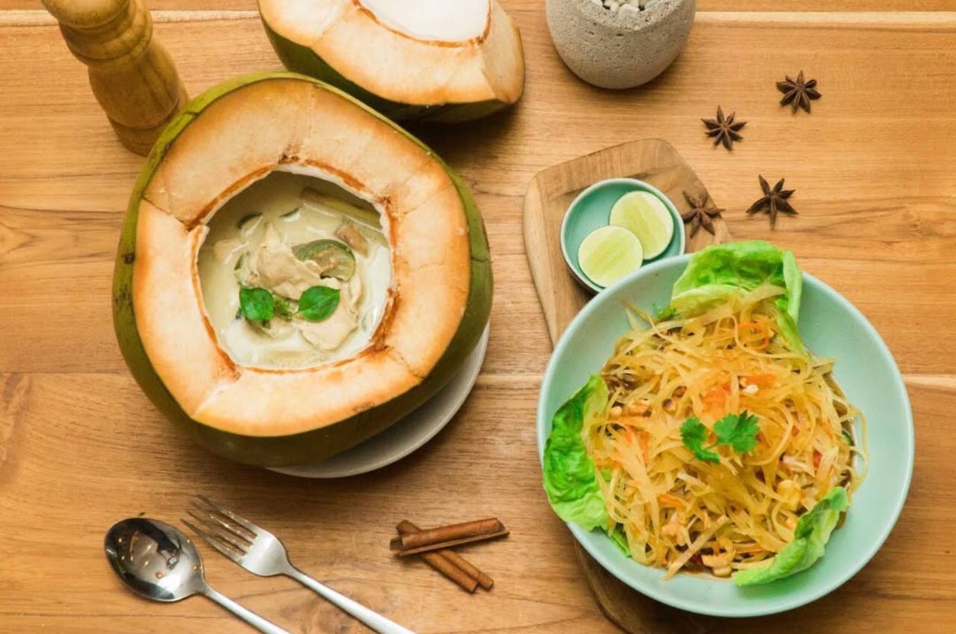Food from Ulu Thai Sanur restaurant