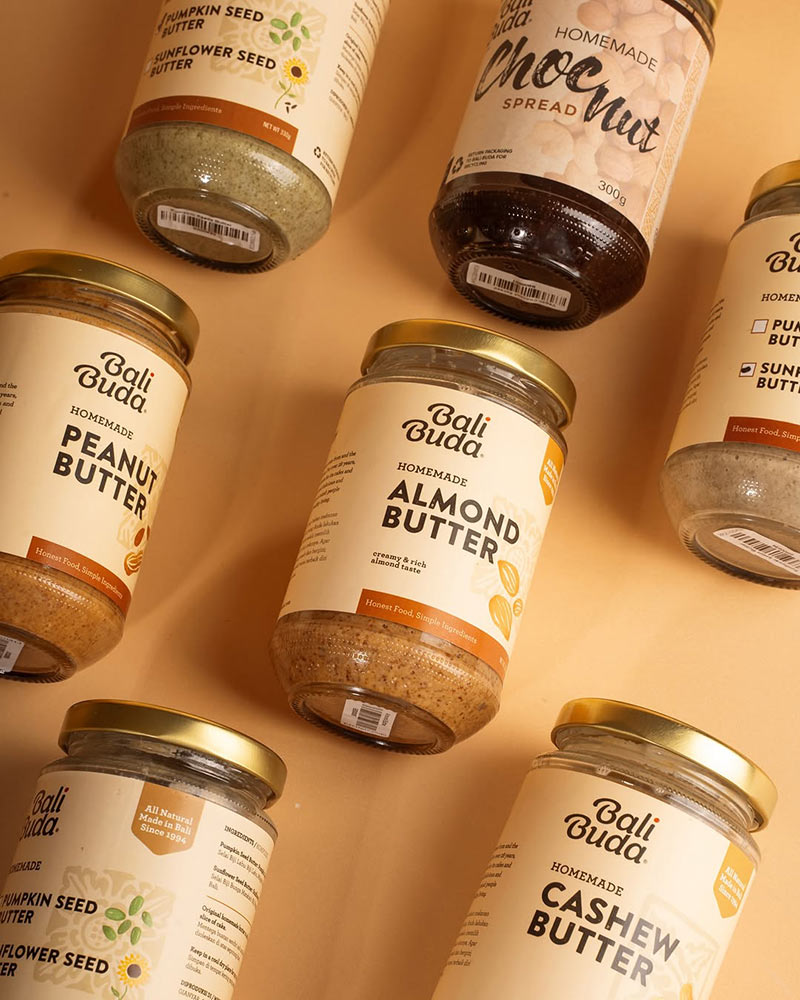 Range of butters in Bali Buda shop