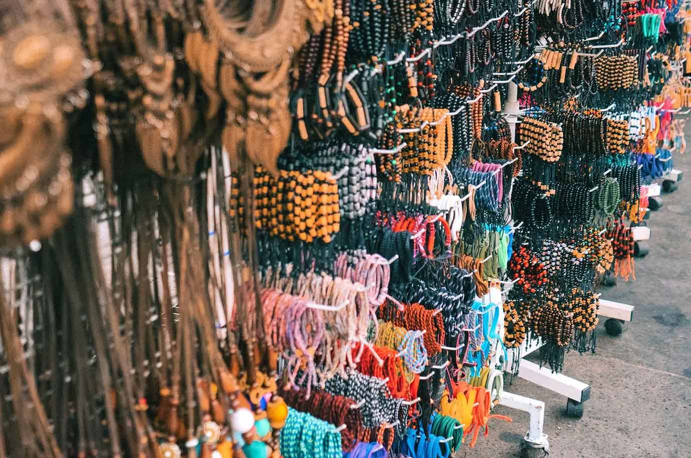 Accessories on display of Sukawati Art Market