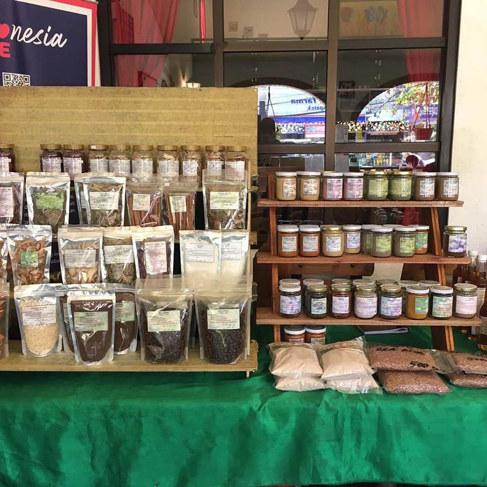 The display of Ubud Organic Market