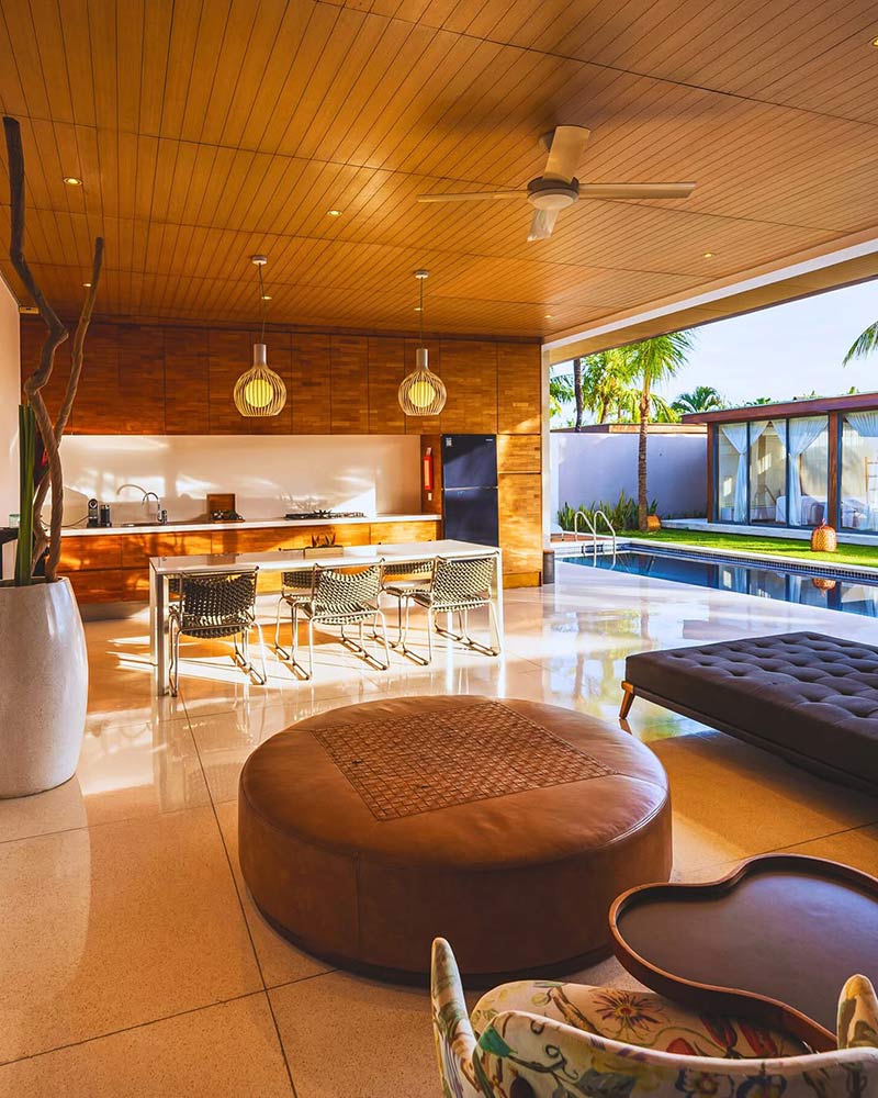 Living room and kitchen in Sahana Villas
