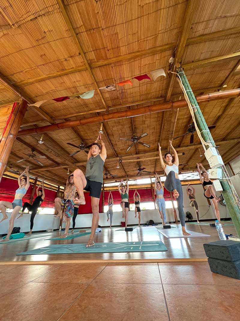 Morning yoga practice at Serenity, Ubud