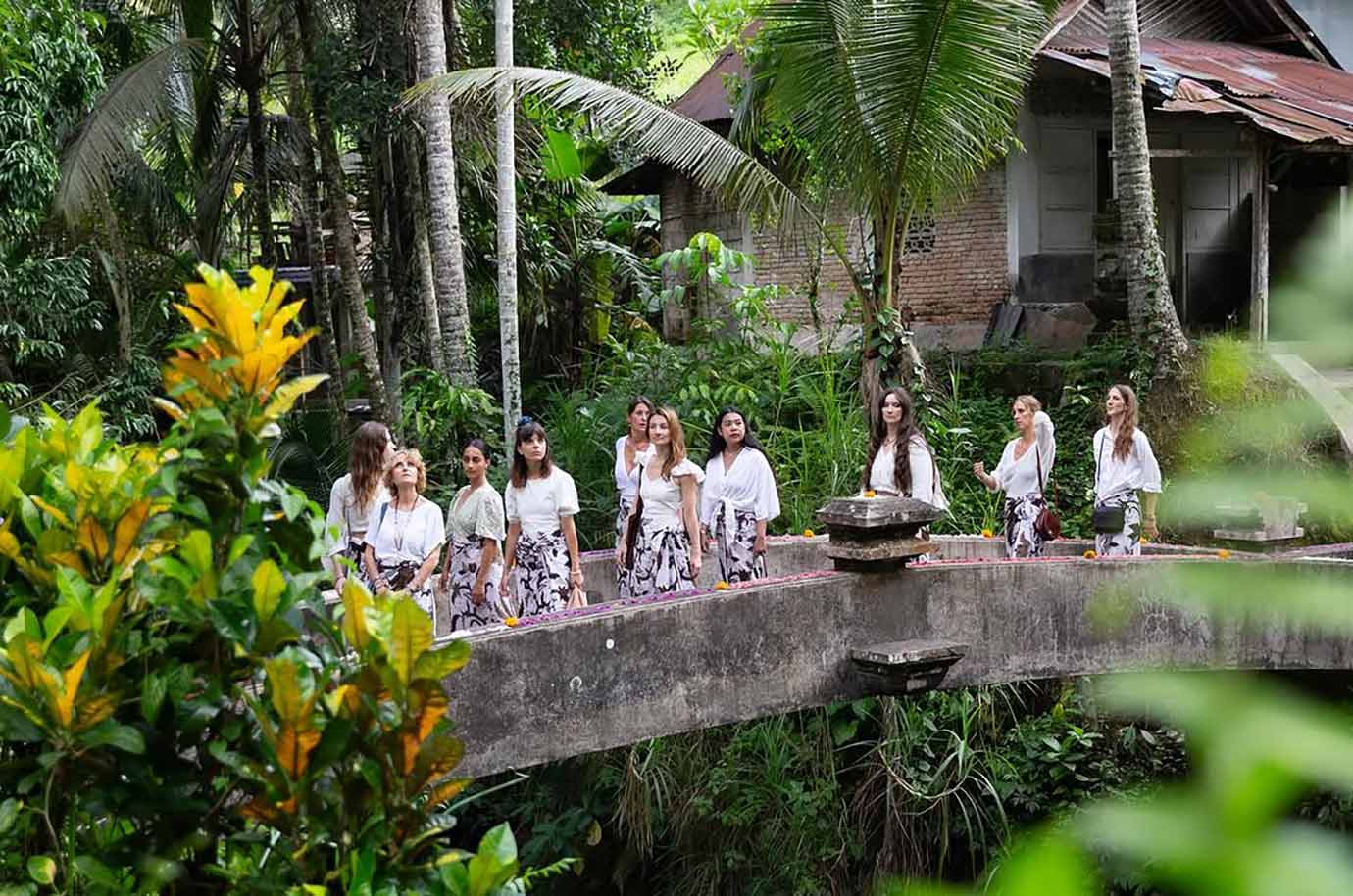 Radiantly Alive - visitors in garden