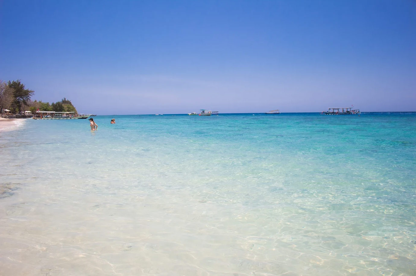 Swimming at Southeast Beach, Gili Air