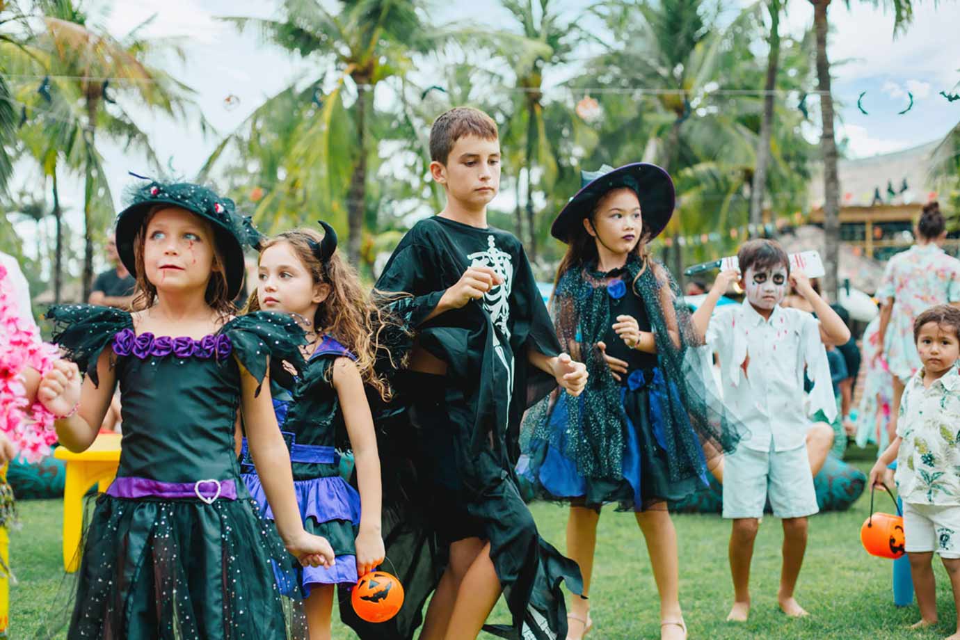 Kids at Azul Beach Club Halloween party