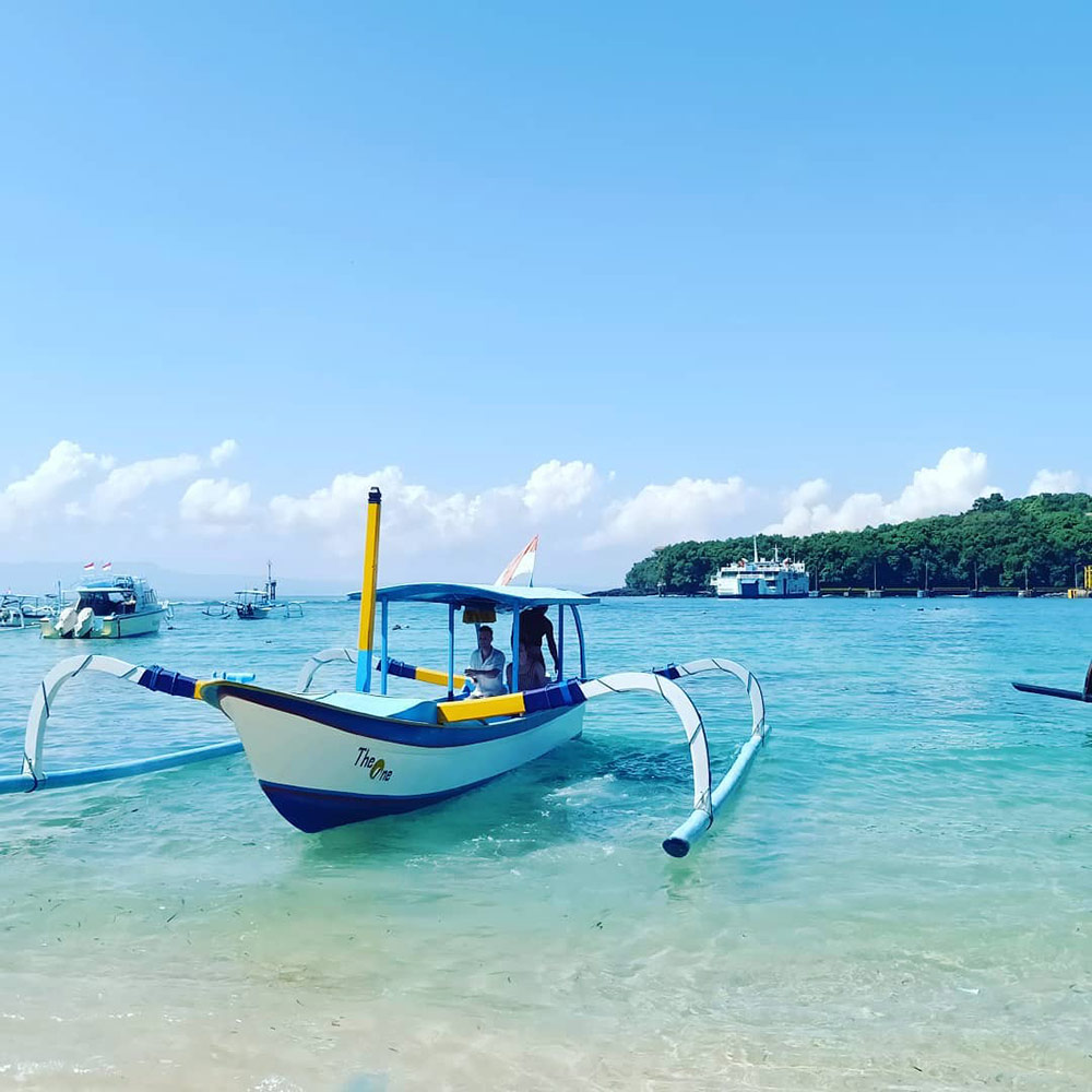 Boat on the beach from Bali Green Tour