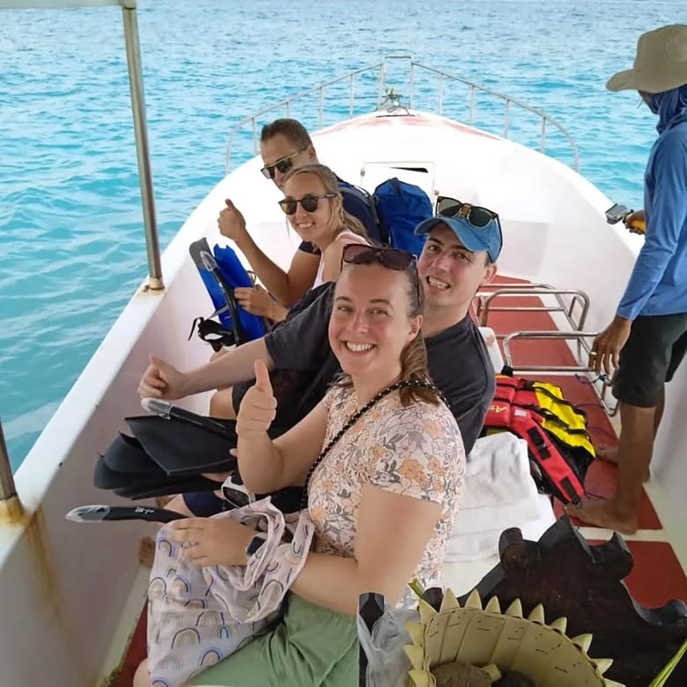 Bali Green Tour - tourists on the boat