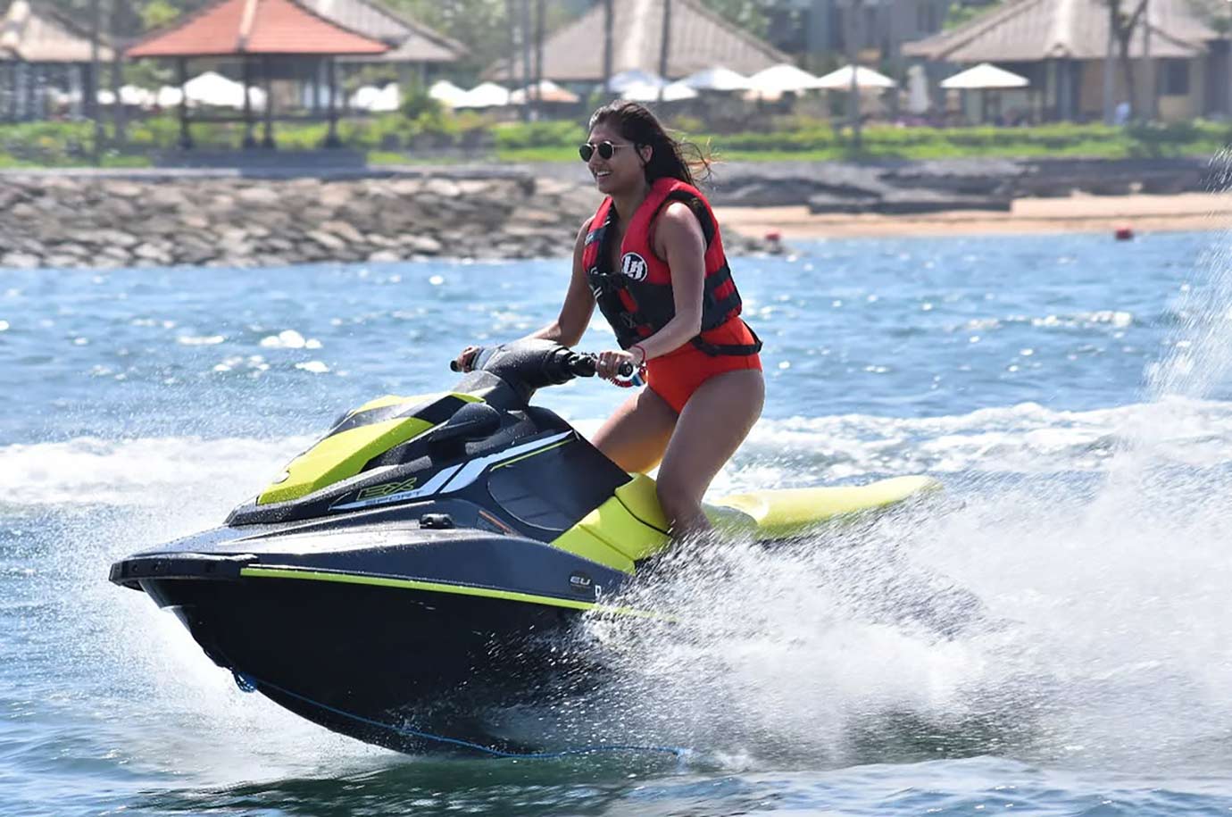 Woman driving jet ski from Bali Jetpacks and Water Sports