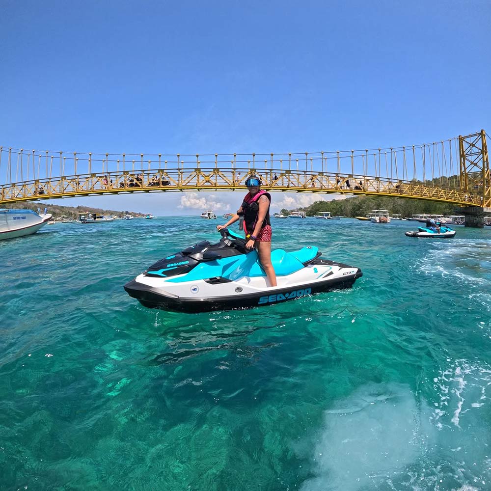 Driving jet ski from Fun Day Nusa Dua