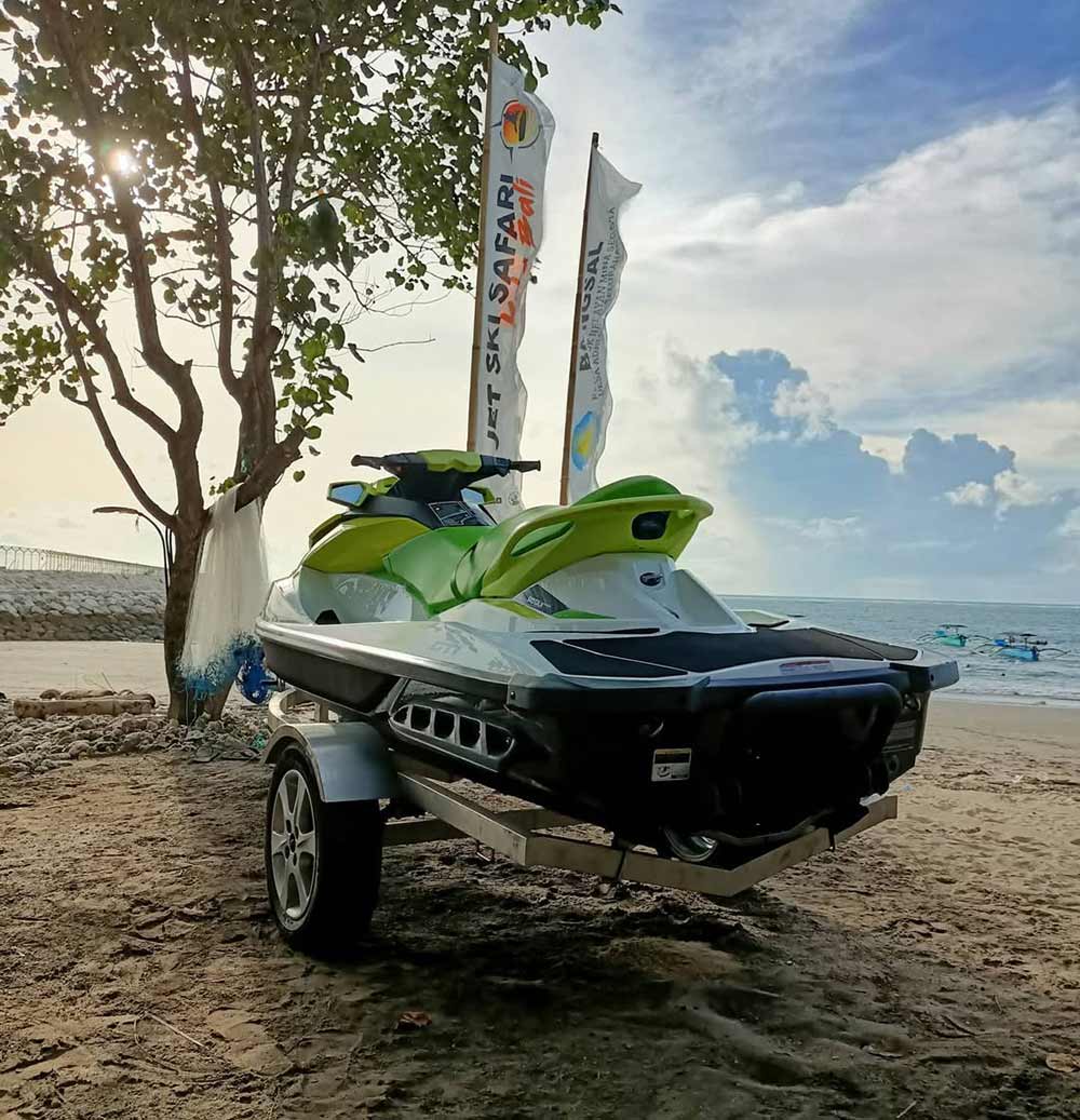Kuta Jet Ski equipment on the beach