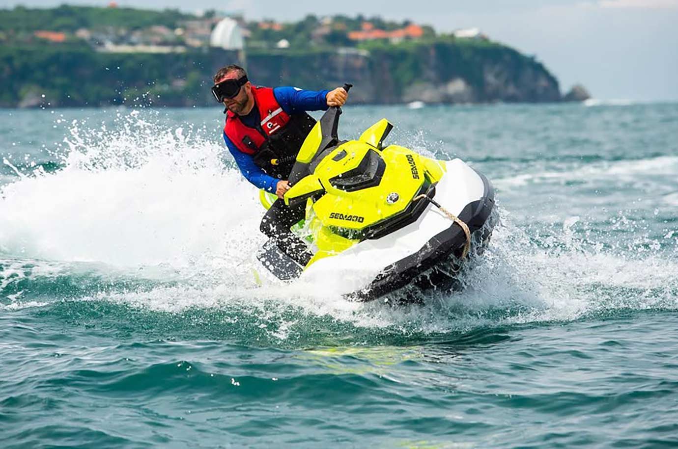Driving jet ski from Kuta Jet Ski
