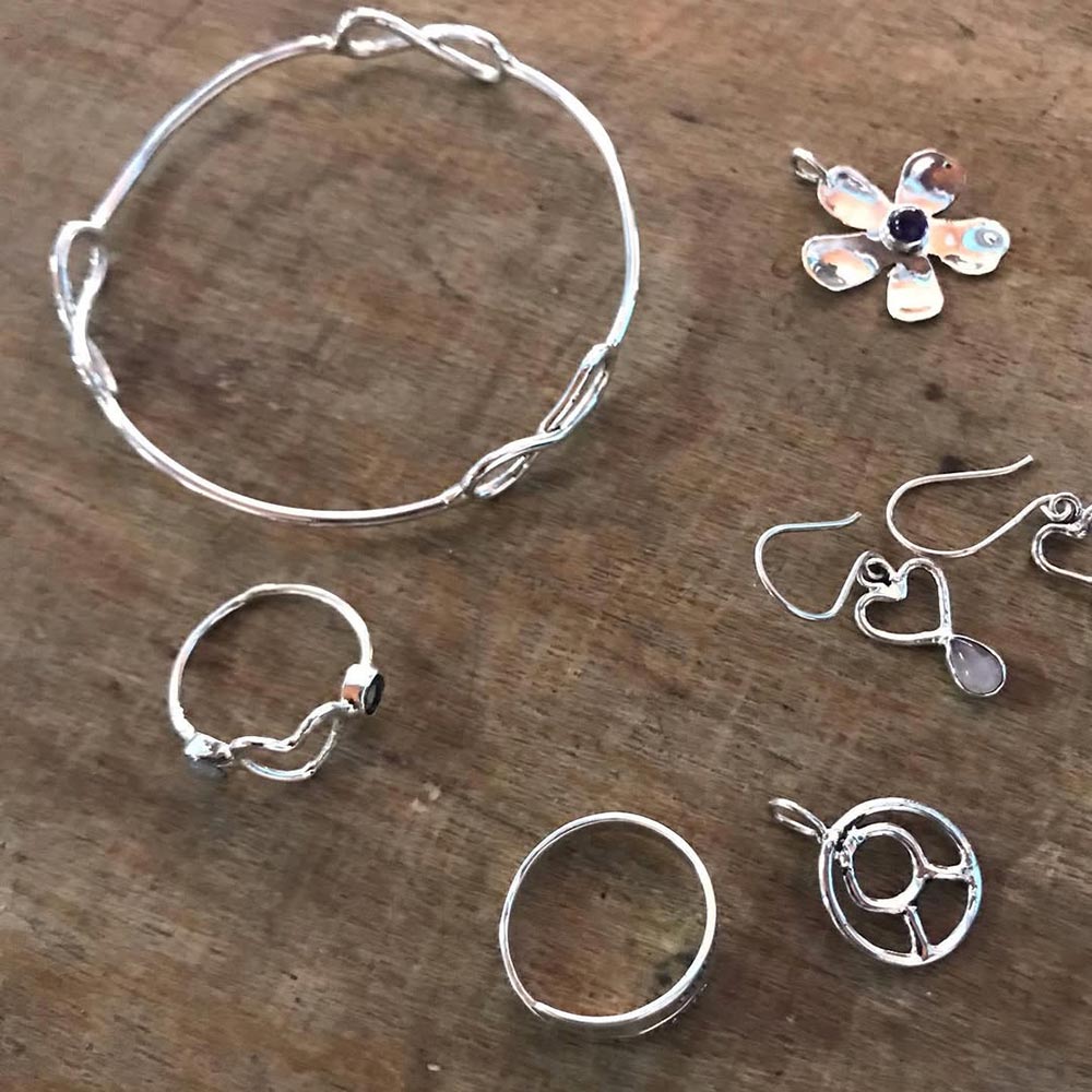 Set of jewellery from Studio Perak in Ubud