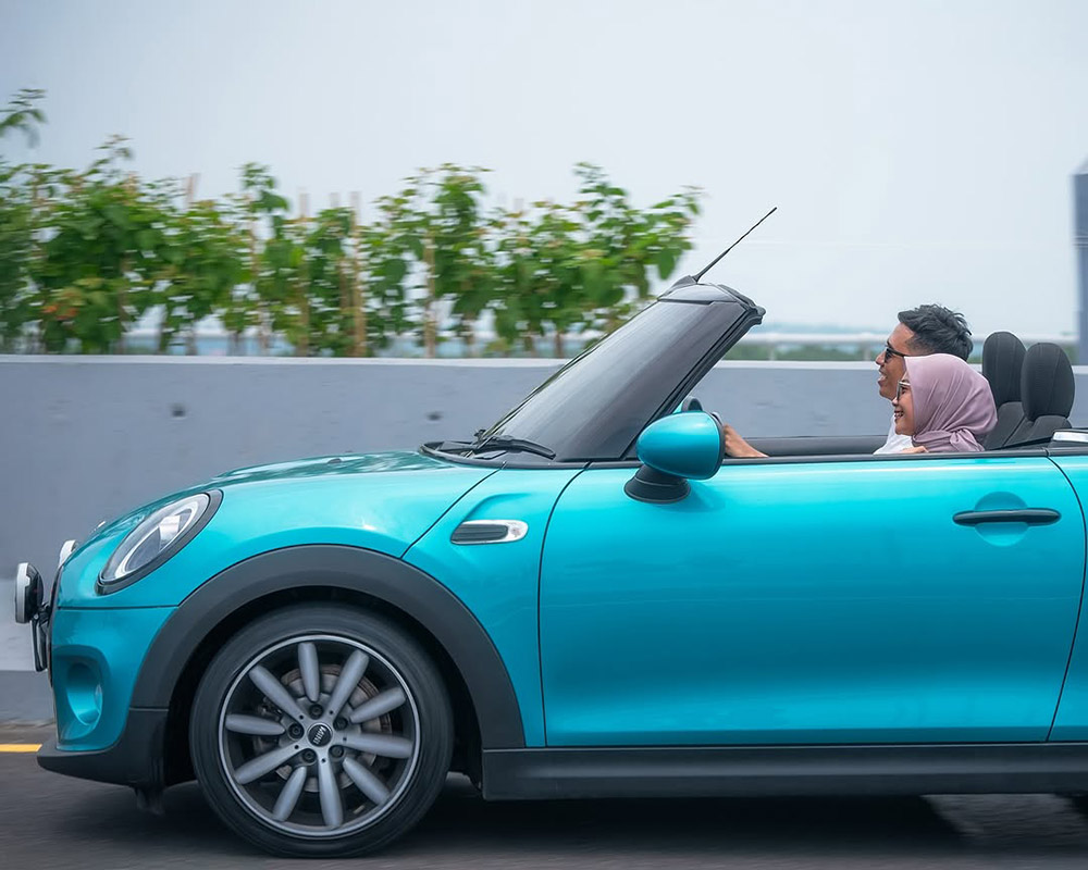 Couple rented car from Bali Premium Trip