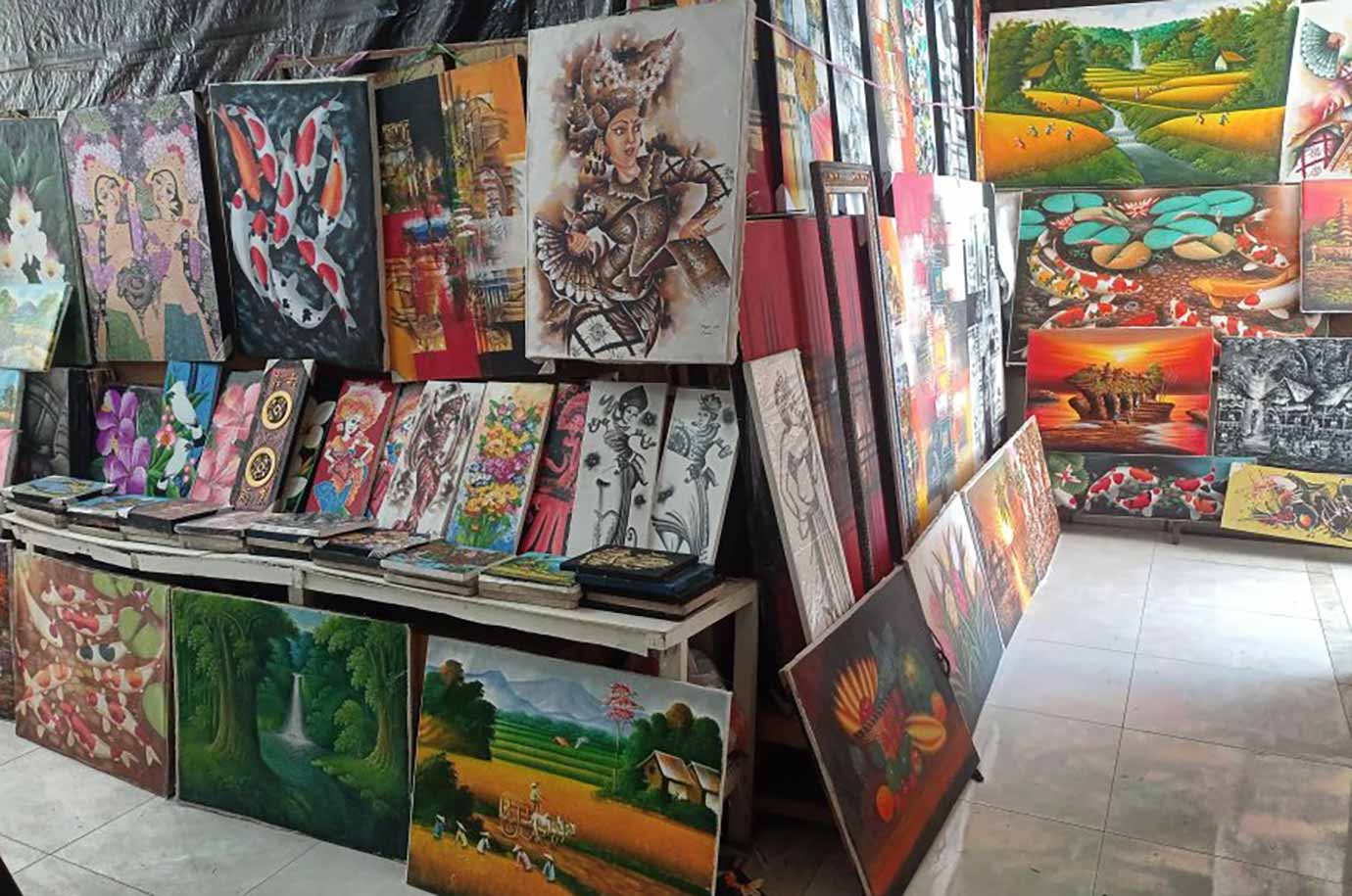 Paintings from Kumbasari Art Market