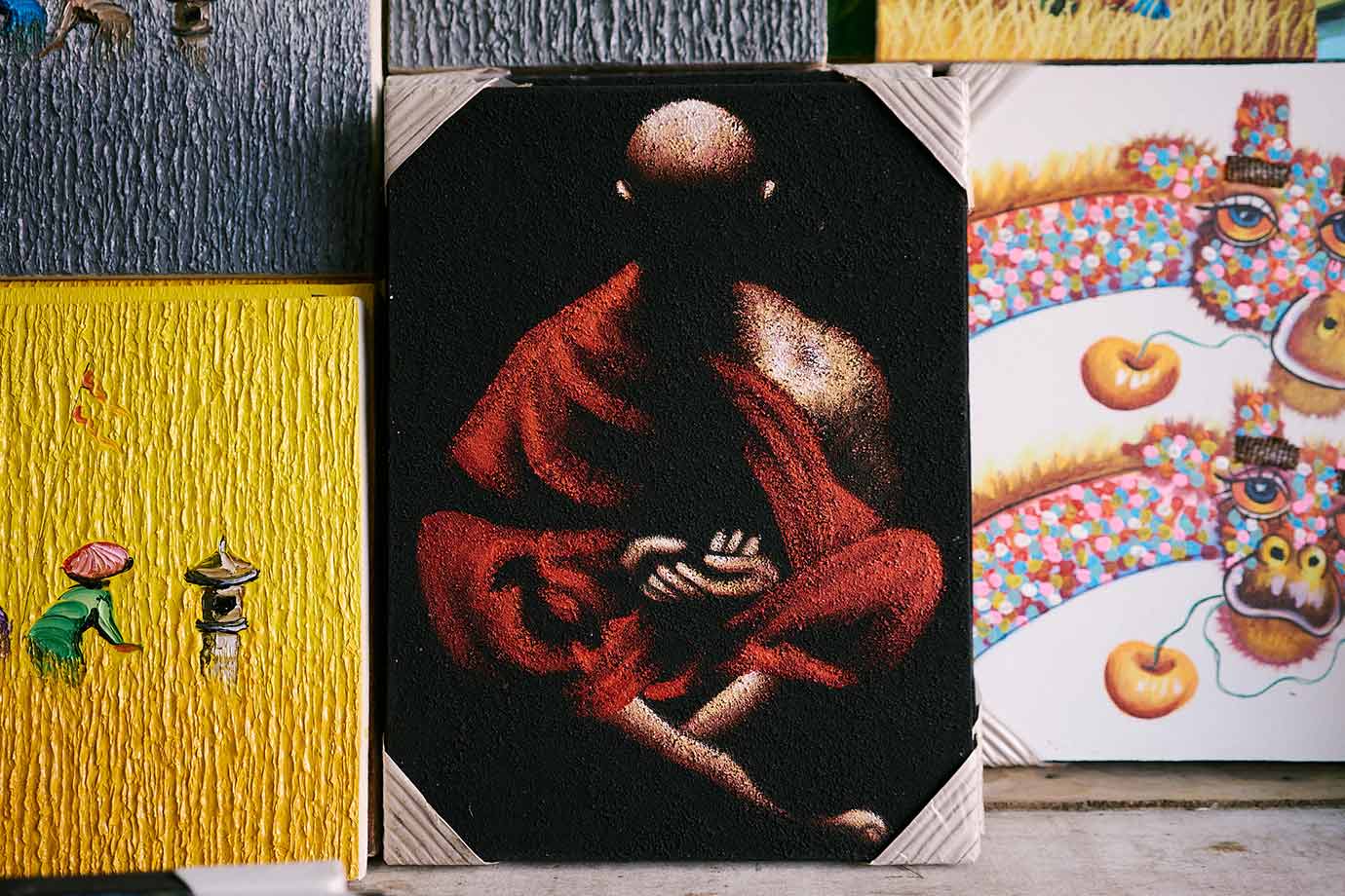 Meditation painting from Ubud Art Market