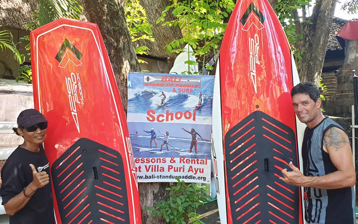 The trainers of Bali Stand Up Paddle School