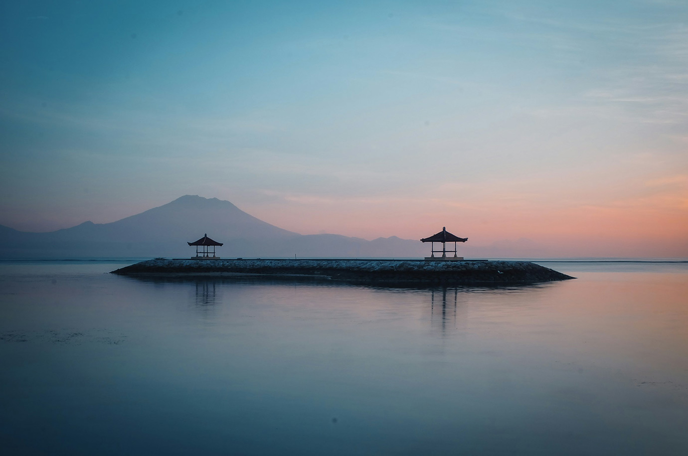 Sanur Beach during the sunset