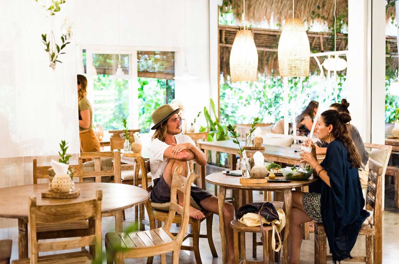 Interior and guests in the Alchemy restaurant