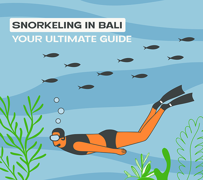 Tourist snorkeling in Bali
