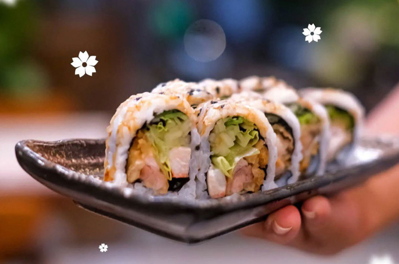 Japanese rolls from Fuji Sushi Canggu restaurant