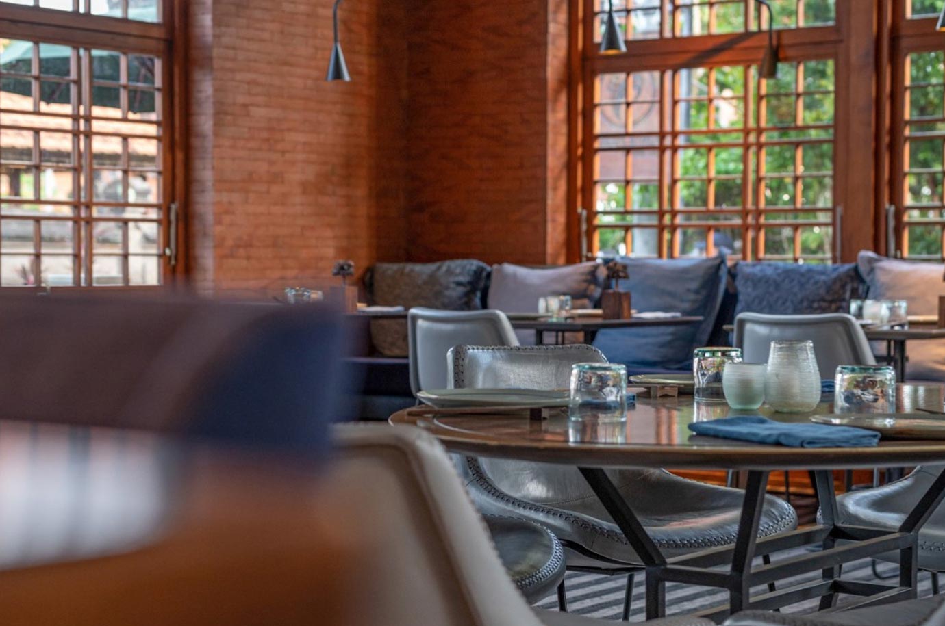 Interior in the Indigo restaurant