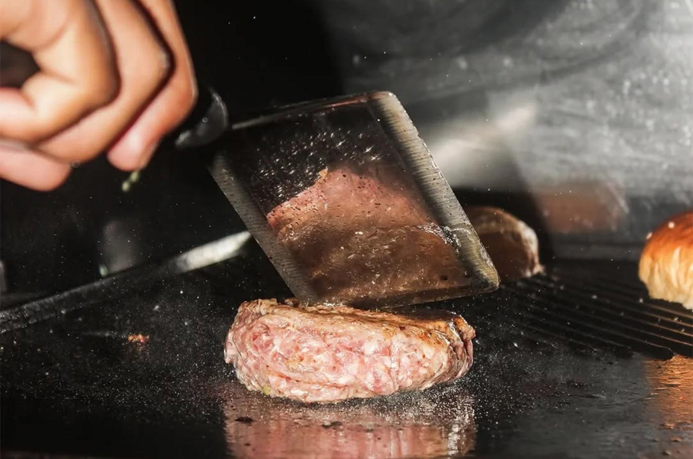 Cooking in the Scream Burger restaurant