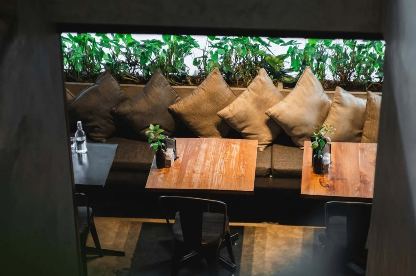 Sofa with cushions in the Suka Espresso Ubud