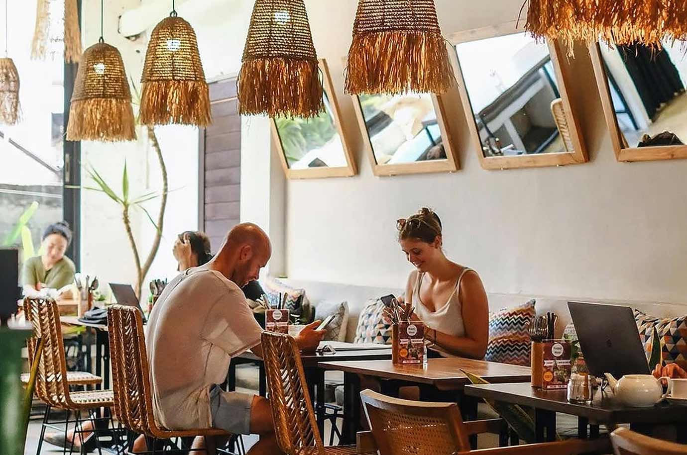 Interior and atmosphere in Benih Cafe