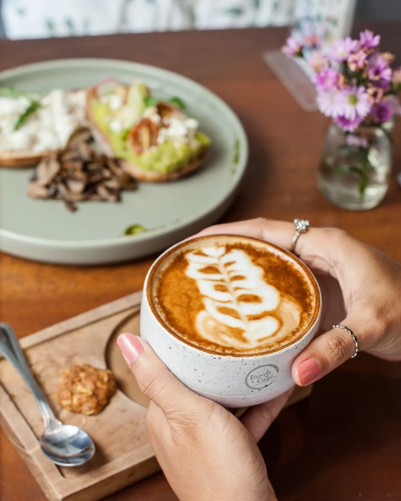 Cup of coffee from Benih Cafe