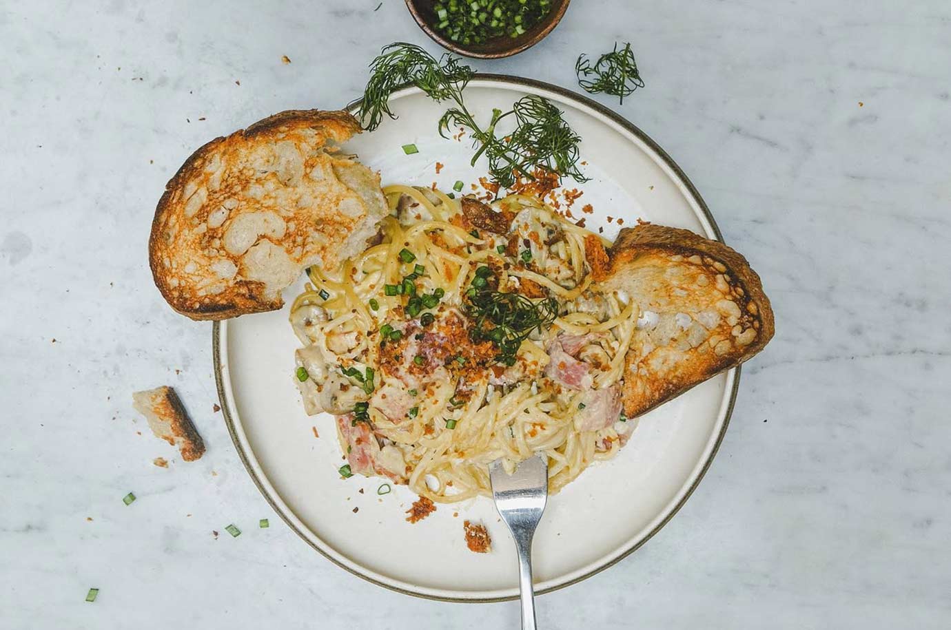 Pasta from Crumbs & Coaster cafe