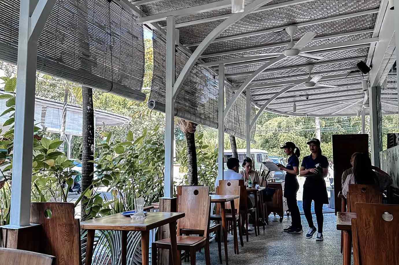 Outdoor seats in Dijon Cafe