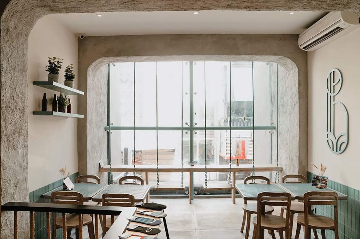 Interior in The Bare Bottle cafe