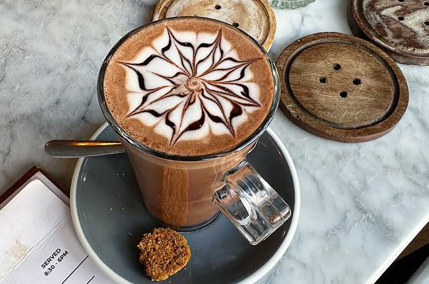 Coffee drink from The Dusty Cafe