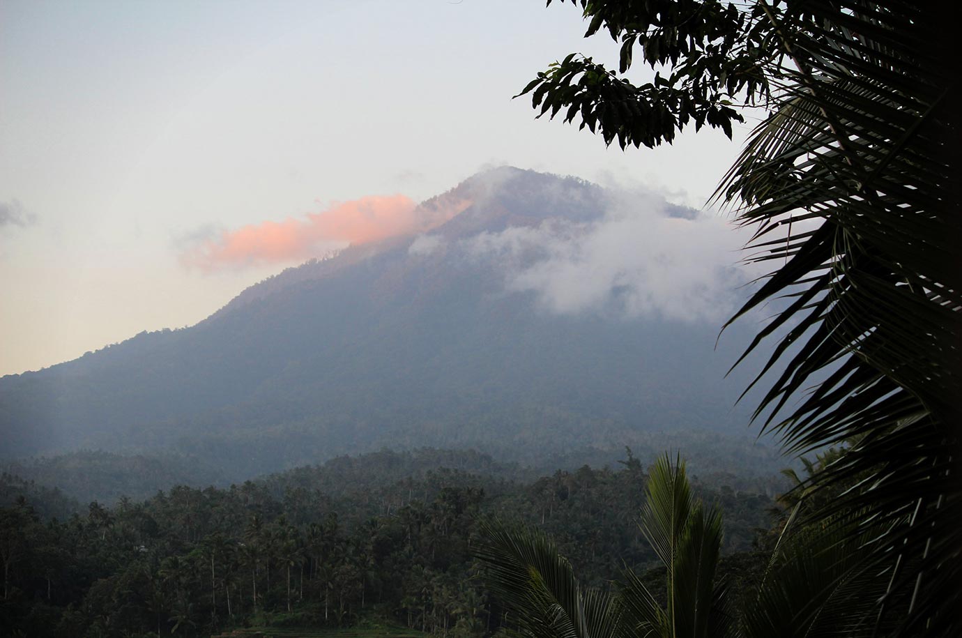 Smoked ovee the Mount Batukaru in Bali