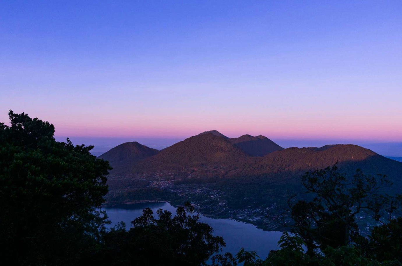 Beautiful sunset over Mount Catur