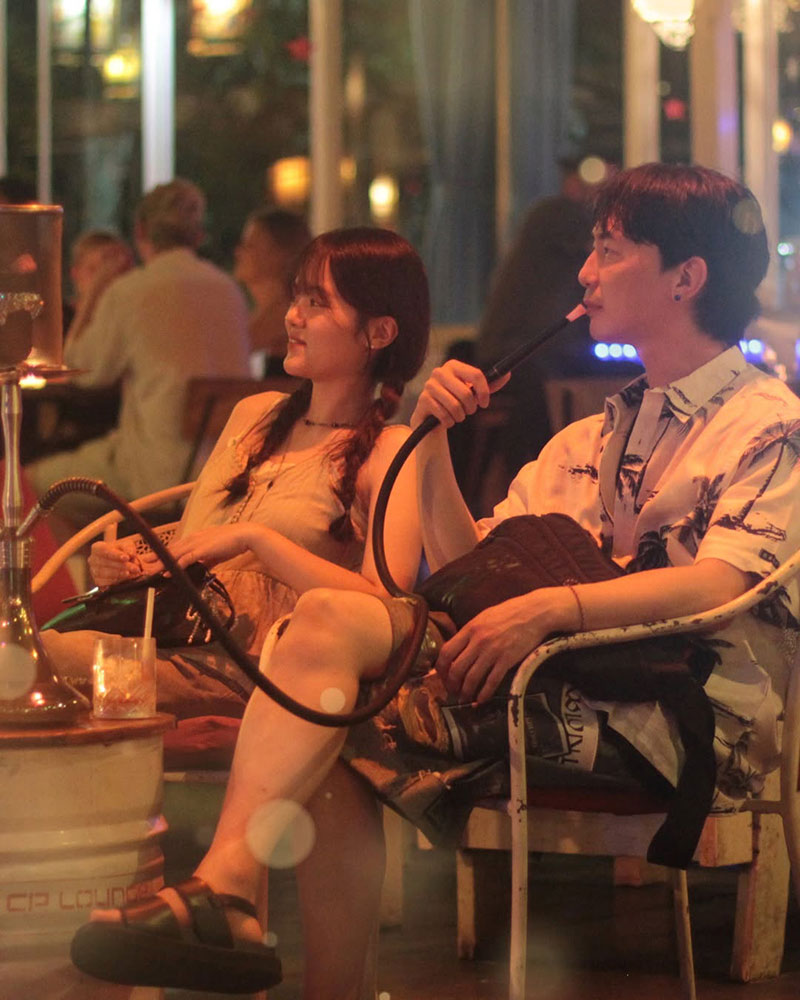 Hookah smoking in CP Lounge