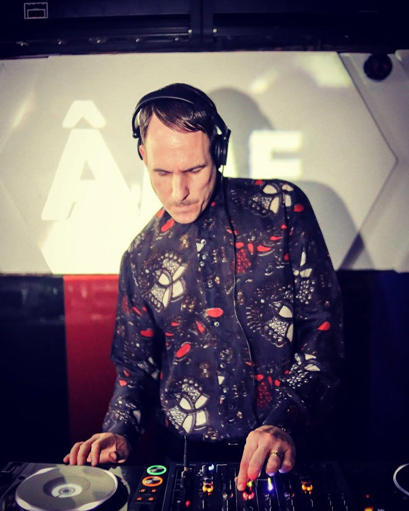DJ on the stage of Jenja Bali night club